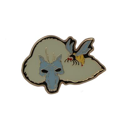 China 2021 Europe ODM factory wholesale custom cartoon animal shape soft enamel iron metal lapel pins badges for sale