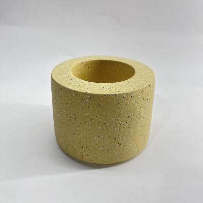 China New Professional Wax Jar Candle Jars Ceramic Cement Candle Holder Cement Jar for sale