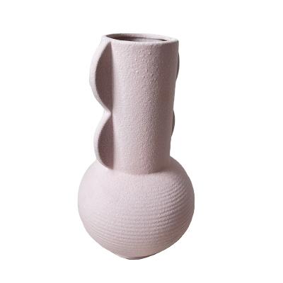 China Modern ceramic earth tableware white ceramic ware vase vases with factory wholesale price for sale