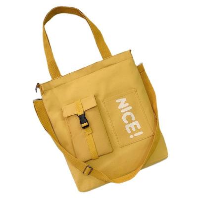 China Water Resistant Student canvas female literary class tote bag Korean version fashion fresh messenger bag simple shoulder bag for sale