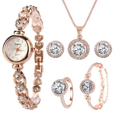 China Fashion\classic\business\sports 2pcs Set Women's Bangle Watch And Premium Crystal Accented Bracelet Watch Set for sale