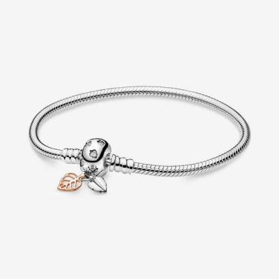 China Vintage Women 925 Sterling Silver Heart Shape Snake Chain Bracelet For Charms for sale