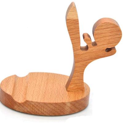 China China Best Selling Wooden Mobile Phone Holder Phone Accessories Display Stand for sale