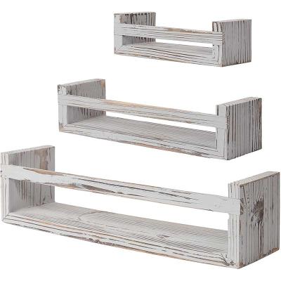 China Sustainable Floating Shelves, Set of 3 Wall Shelf, Floating Shelf Wall Mount Shelf-Rustic Shelf for Bathroom Bedroom Living Room for sale