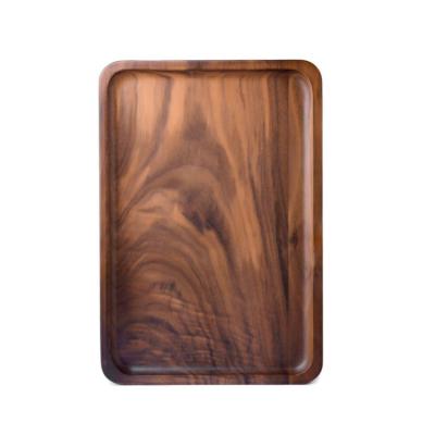 China Home\Office\Hotel\Restaurant\Luxury Car Quality Serving Rectangular Spliced ​​Dark Walnut The Wooden Tray for sale