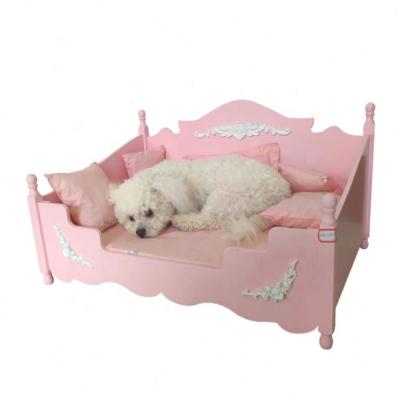 China Fashional Sustainable and High Quality Wooden Pet Cat Bed For More Pets for sale