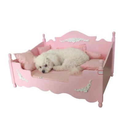 China Sustainable Hot Selling And High Quality Wooden Cat And Dog Rest Sofa Pet Bed for sale