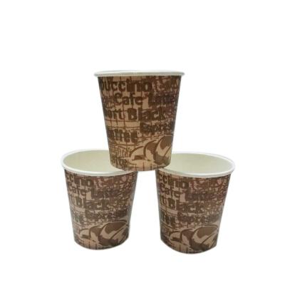 China Single Wall Disposable Hot Drinks Custom Printed Coffee Paper Cups for sale