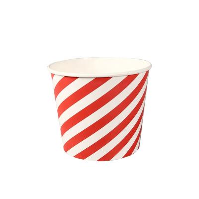 China Disposable Single Wall Ice Cream Rolls Dessert Paper Bowl for sale