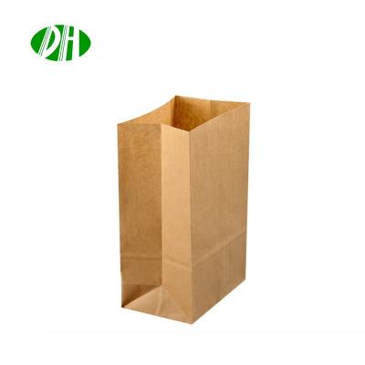 China Disposable High Quality Paper Square Bottom Food Packaging Paper Bags for sale