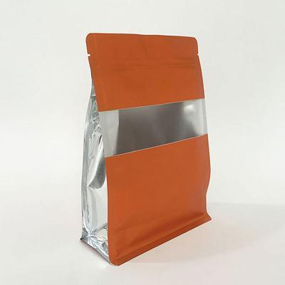 China Factory wholesale low price food flat bottom stand up bag window ziplock bag for sale for sale