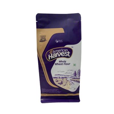 China Excellent Moisture Proof Barrier Property American Whole Wheat Flour 8 Sides Sealed Sack Flat Bottom Bag for sale