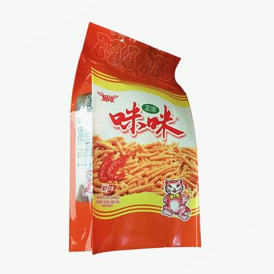 China Wholesale Custom Moisture Proof Printed Heat Sealing Snack Packing Bags Side Gusset Bag Four Side Seal Lid Pouch for sale