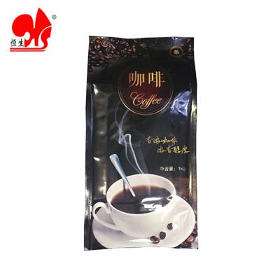 China 4 Custom Printed Foil Side Gusset Plastic Metallic Bags Seal Side Coffee Bag Moisture Proof For Tea Coffee Milk Packaging for sale