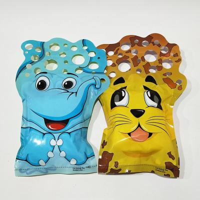 China Wholesale Cheap Moisture Proof Custom Printed Flexible Plastic Jelly Packaging Bag Cute Animal Shaped Liquid Bag for sale