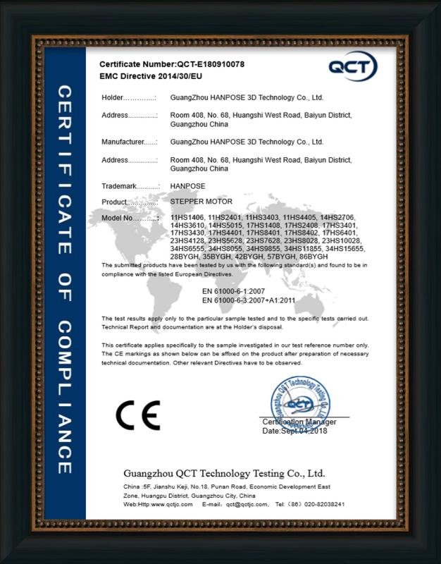 CE - Guangzhou HANPOSE 3D Technology Co., Ltd.