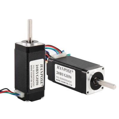 China mini nema8 motor nema8 linear stepper motor 20BYG50 0.8A 40mN.m linear stepper motors for 3D printer Monitor Equipment 20*20*50mm for sale