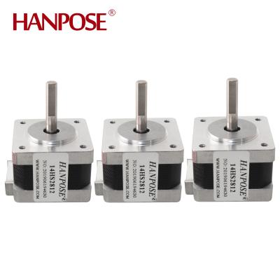 China Sell ​​A Low Price 1.2A 35*35*28mm High Torque 5 Silver NEMA 14 Stepper Motor For CNC 35*35*28mm for sale