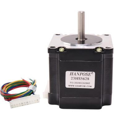 China high torque nema23 sewing machine motor 23HS5628 2.8A 126N.CM D-6.35MM 24v for 3D printer accessories NEMA 23 stepper motor 57*57*56mm for sale