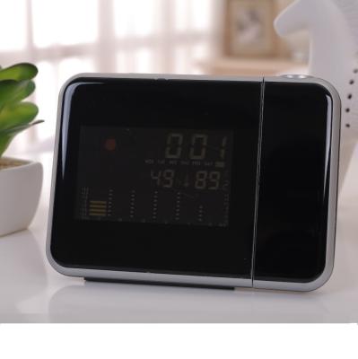 China 2021 Europe Weather Station Clock Projector Color Screen Digital Projector Alarm Clock for sale