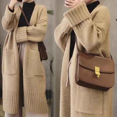 China Newest Anti-wrinkle Latest New Arrival Loose Women Plus Size Sweater Open Front Long Coat for sale