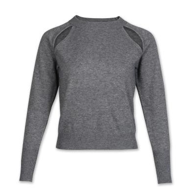 China Best Quality Hot Selling Breathable Hollow Out Women Knit Pullover Sweater for sale