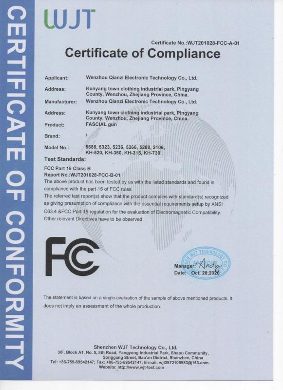 FCC - Wenzhou Qianzi Electronic Technology Co., Ltd.