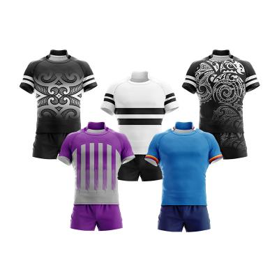 China Antibacterial Hot Sale Male Training Rugby Wear Latest Design Rugby Uniform for sale