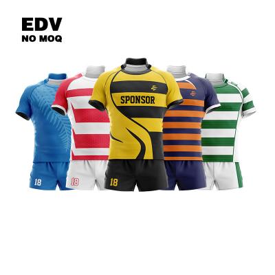 China Antibacterial Custom Wear Sublimation Rugby Jersey Uniform Kit For Clubs for sale