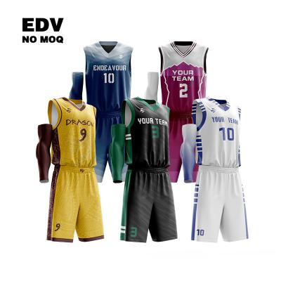 China Customized High Quality Antibacterial Basketball Wear Basketball Jersey Uniform for sale