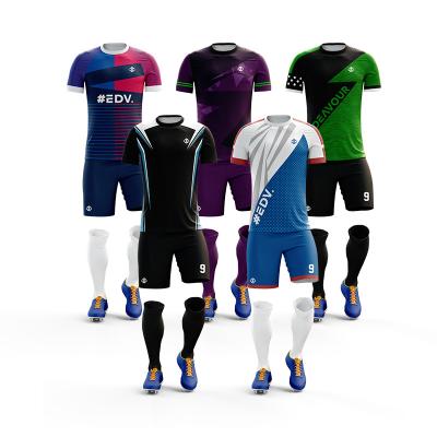 China Shirts & Tops New High Quality Football Kits Soccer Jersey Custom Made Soccer Wear Uniform For Men for sale