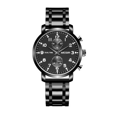 China 2160 Date Megir Newest Boy Automatic Analog Black Quartz Watch Waterproof Online Shopping Men's Office Wristwatches for sale