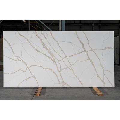 China Modern Solid Surface Kitchen Countertops White Quartz Worktops Pour Wall Panels for sale