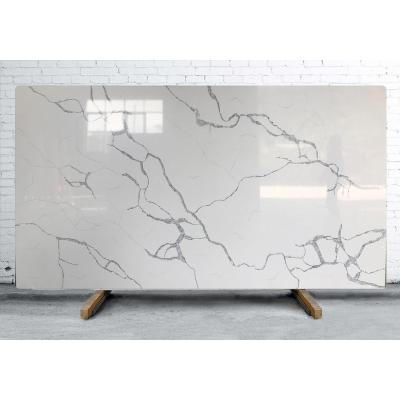 China Modern Engineered Solid Worktop Factory Vanity Countertops Exterior Covers Artificial Quartz Stone Slab for sale