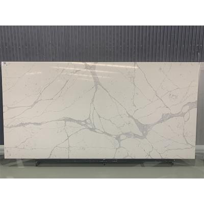 China Modern Factory Direct Calacatta Quartz Stone Gray Veins Slab Engineered Stone Wall Cladding for sale