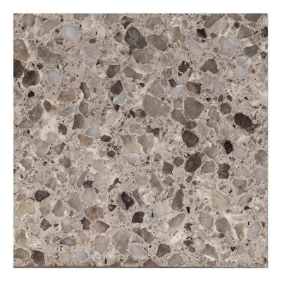 China Modern Engineered Stones Pure Artificial Slabs Plates Prices Raw Resin For Veins Quartz Stone Brown Crystal for sale