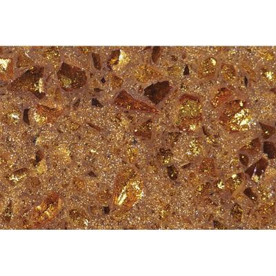 China Large modern artificial synthetic Crystal Shining Golden Quartz Stone slabs from calcatta for sale