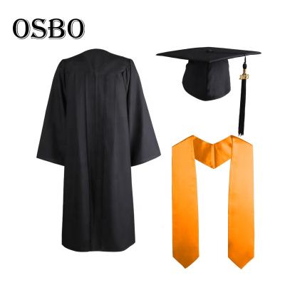 China 2021 Wholesale Colorful Cheap Unisex College College Long Gown Academic Graduation Gown &Cap With Colorful Stole for sale