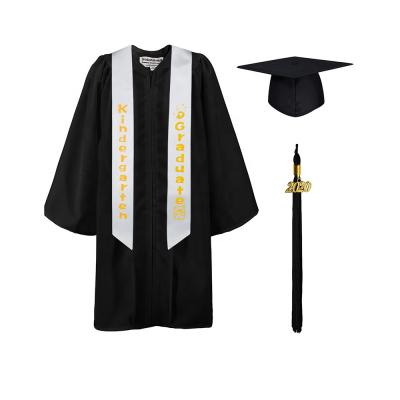 China Wholesale Black School Kid Graduation Gown Matte Hat For 10 Years Old Kids for sale