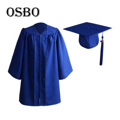 China Factory Wholesale Custom Royal Blue Preschool Long Gown And Hat School Graduation for sale