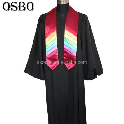 China Custom High Quality Plain Printed Embroidered School College College Graduation Stole for sale