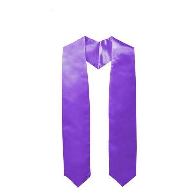 China School Hot Sale High Quantity Purple Simple Graduation Stole for sale