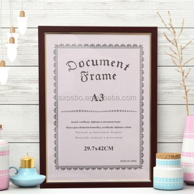 China Modern Wood Certificate Diploma Frame for Office Decoration Home Decoration, Acrylic Photo Frame for sale