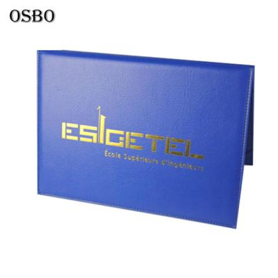 China Soft Leatherette / Leatherette Grain / PU Material / Graduation Paper Award Certificate Diploma Standard Cover for sale