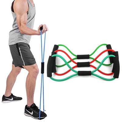 China Home Exercise Yoga Resistance Bands Tube Fitness Muscle Workout Exercise Tubes 8 Type for sale