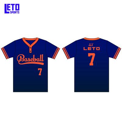 China Antibacterial Design Cheap Mens Dye Sublimation Baseball Uniform Sets Wholesales for sale