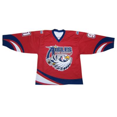 China No Fading Best Quality 220 Gsm Rise Mesh Hockey Jersey Customize Ice Hockey Jersey for sale