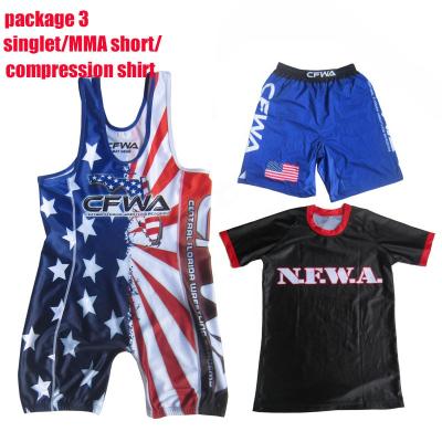 China Cool Feeling High Quality Wrestling Singlet Customize Wrestling Apparel Package for sale