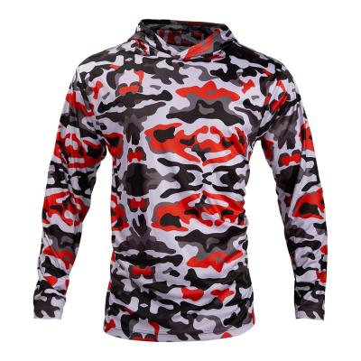 China Custom Anti-wrinkle polyester quick test summer hoodie thin material camouflage hoodie for sale