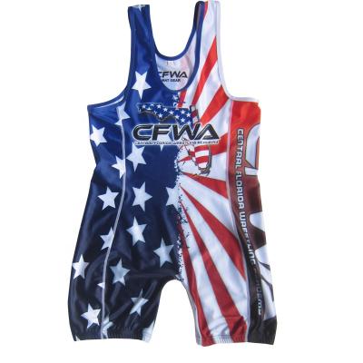 China Durable High Quality Uniforms Include Singlet Polyester Quarter Zipper Shirt OEM Wrestling Package for sale